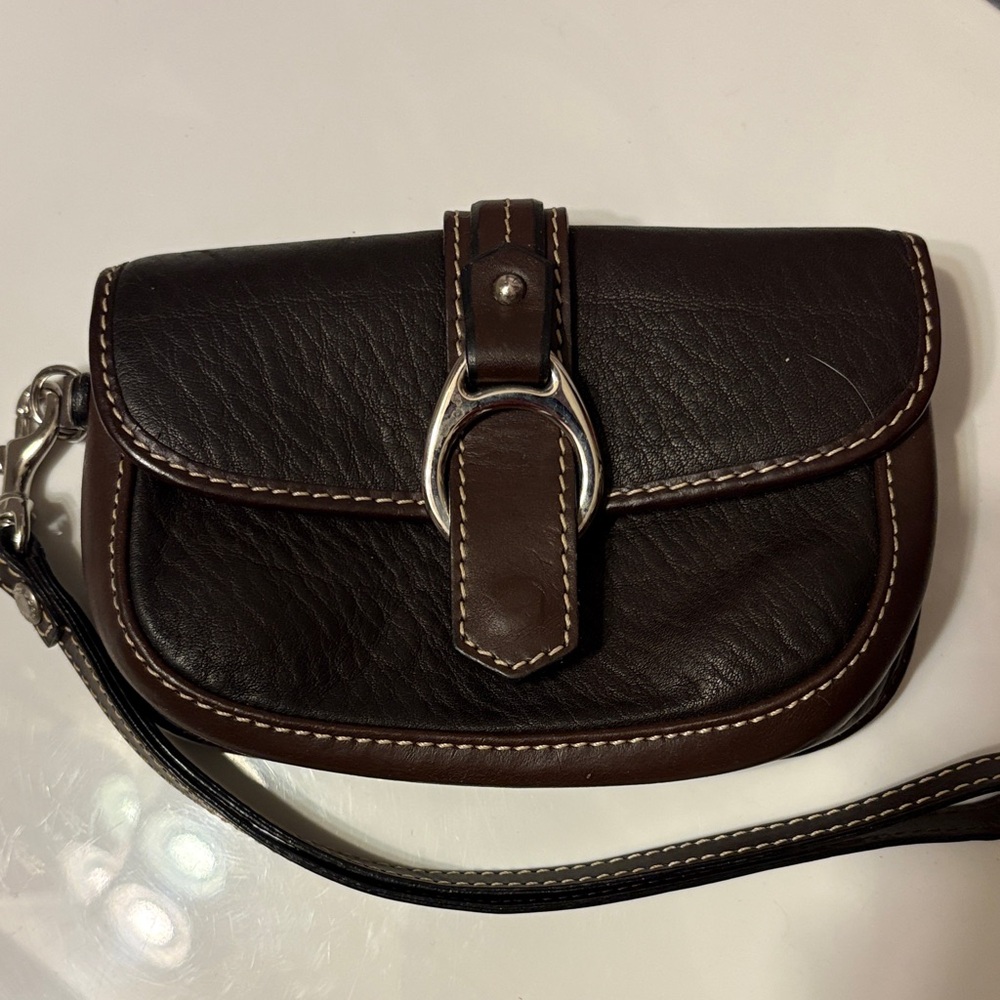 Dooney and Bourke Brown Leather Clutch